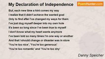 Danny Speicher - My Declaration of Independence