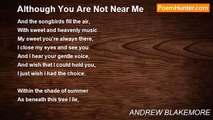 ANDREW BLAKEMORE - Although You Are Not Near Me