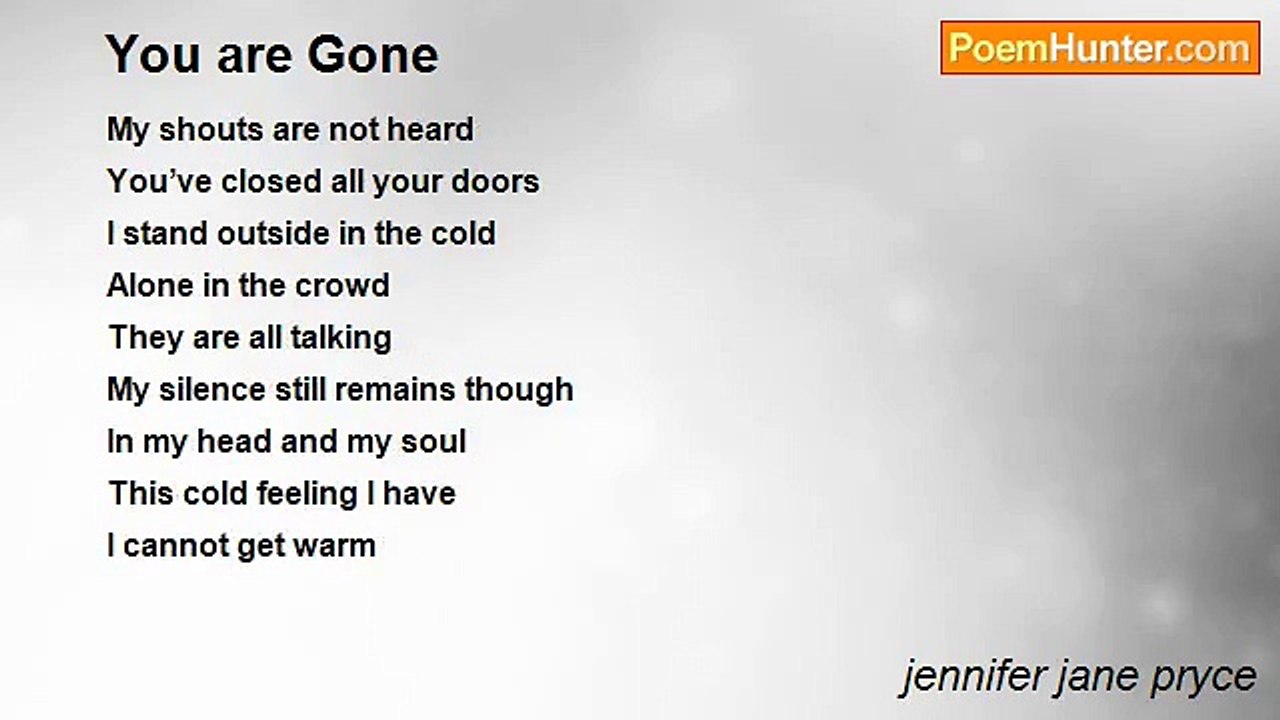 jennifer jane pryce - You are Gone