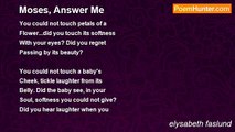 elysabeth faslund - Moses, Answer Me