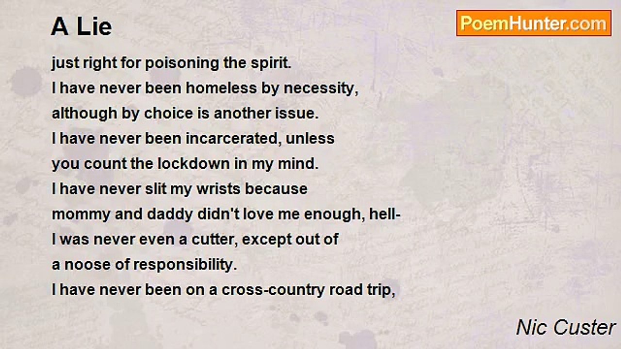 Nic Custer - A Lie