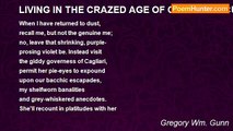 Gregory Wm. Gunn - LIVING IN THE CRAZED AGE OF CELEBRITY CULTURE
