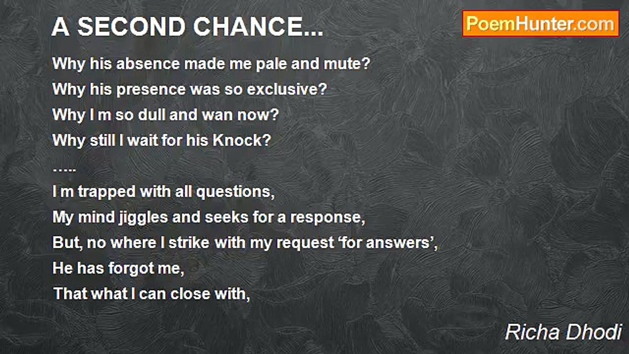 Richa Dhodi - A SECOND CHANCE...