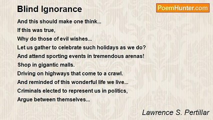 Lawrence S. Pertillar - Blind Ignorance