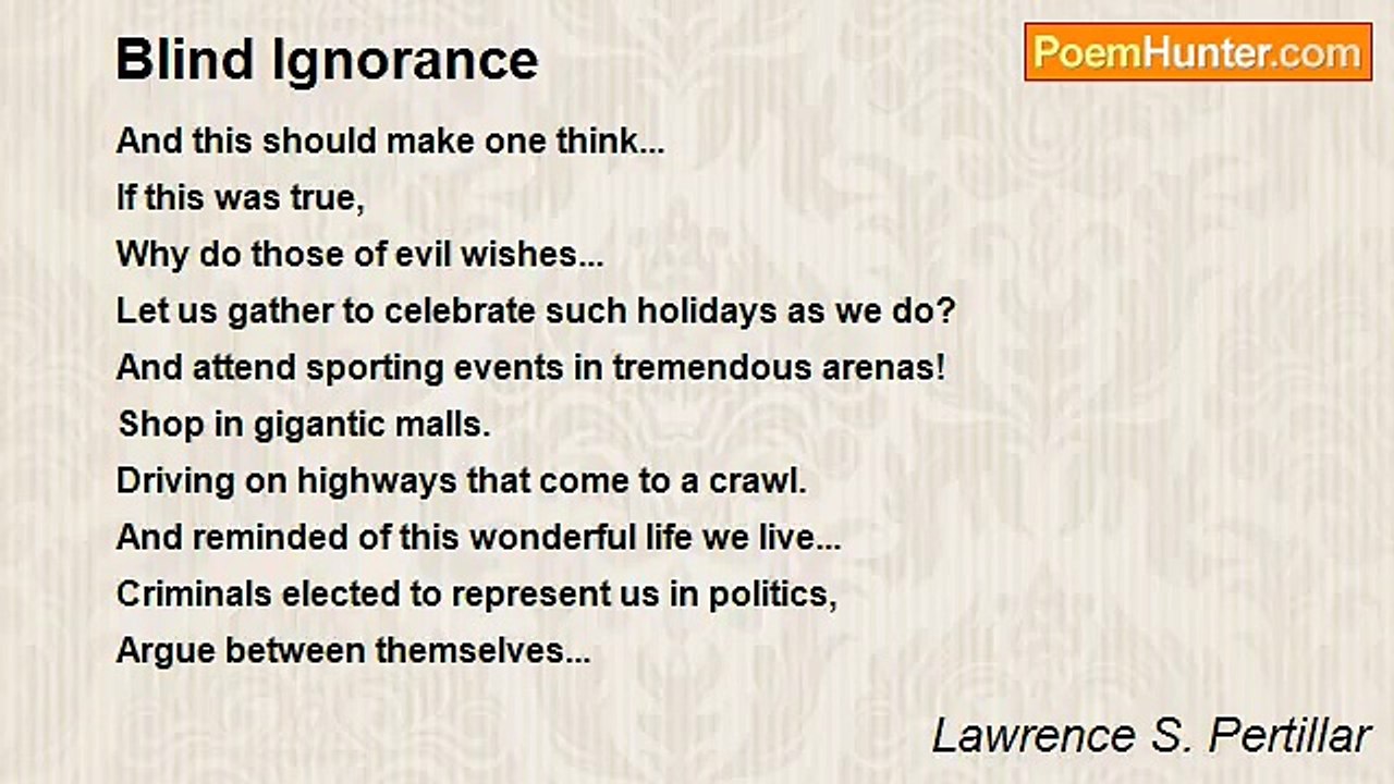 Lawrence S. Pertillar - Blind Ignorance