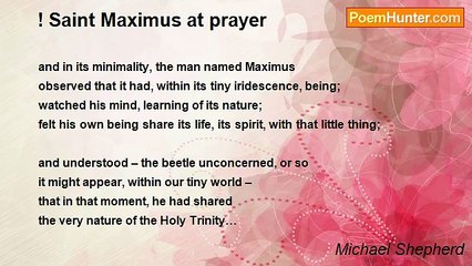 Michael Shepherd - ! Saint Maximus at prayer
