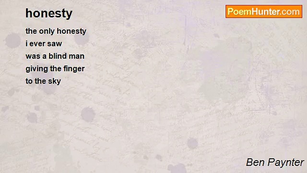 Ben Paynter - honesty