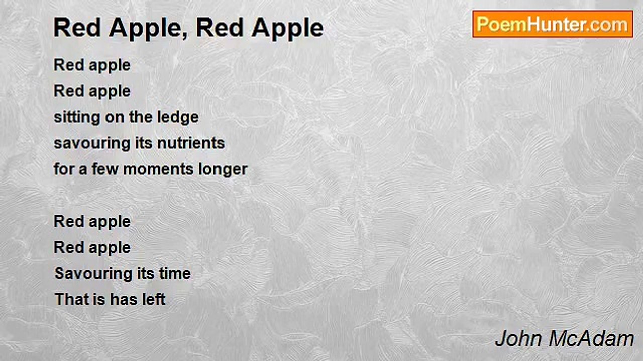 John McAdam - Red Apple, Red Apple
