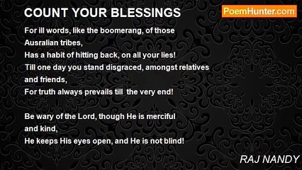 RAJ NANDY - COUNT YOUR BLESSINGS
