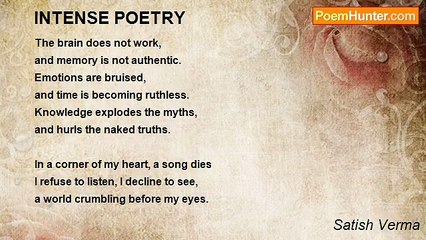 Satish Verma - INTENSE POETRY