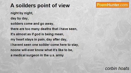 corbin hoats - A soilders point of view