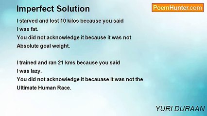 YURI DURAAN - Imperfect Solution