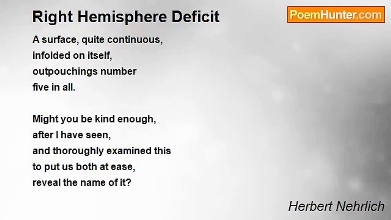 Herbert Nehrlich - Right Hemisphere Deficit
