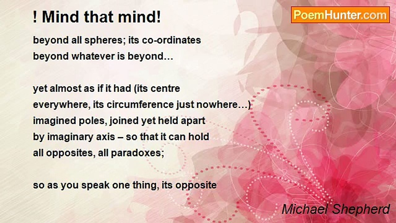 Michael Shepherd - ! Mind that mind!