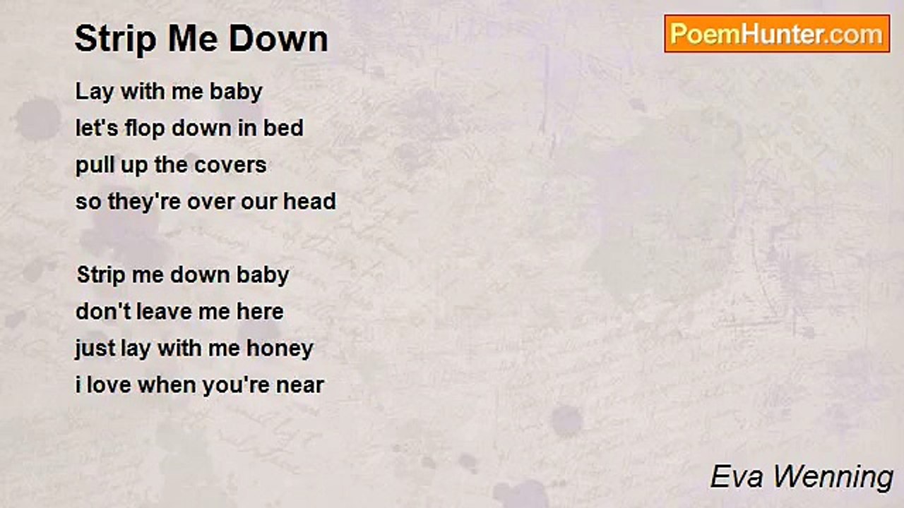 Eva Wenning - Strip Me Down