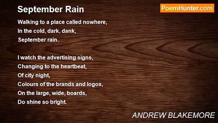 ANDREW BLAKEMORE - September Rain