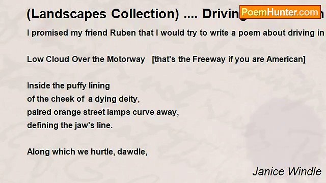 Janice Windle - (Landscapes Collection) .... Driving at Dawn on December 10th (revised version Dec.12th)