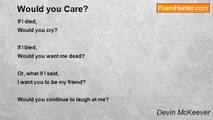 Devin McKeever - Would you Care?