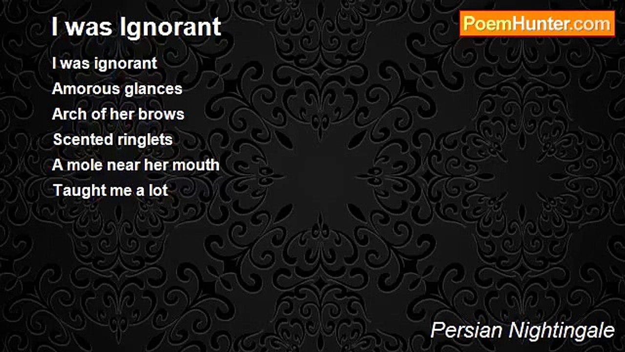 Persian Nightingale - I was Ignorant