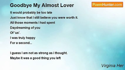 Virginia Her - Goodbye My Almost Lover