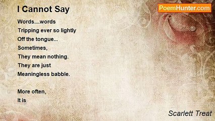 Scarlett Treat - I Cannot Say