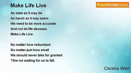 Cecelia Weir - Make Life Live