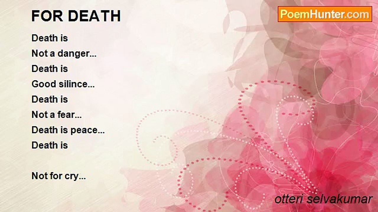 otteri selvakumar - FOR DEATH