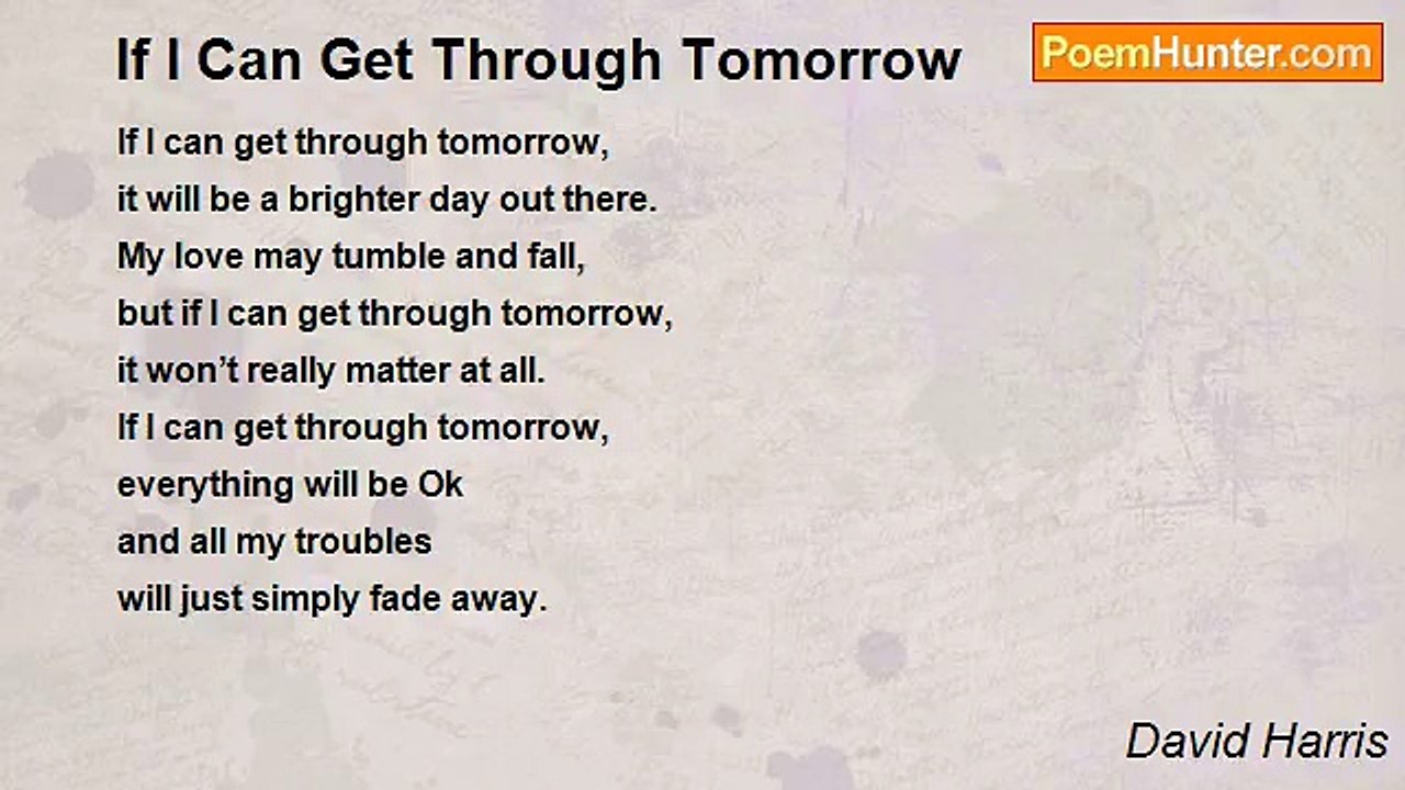 David Harris - If I Can Get Through Tomorrow