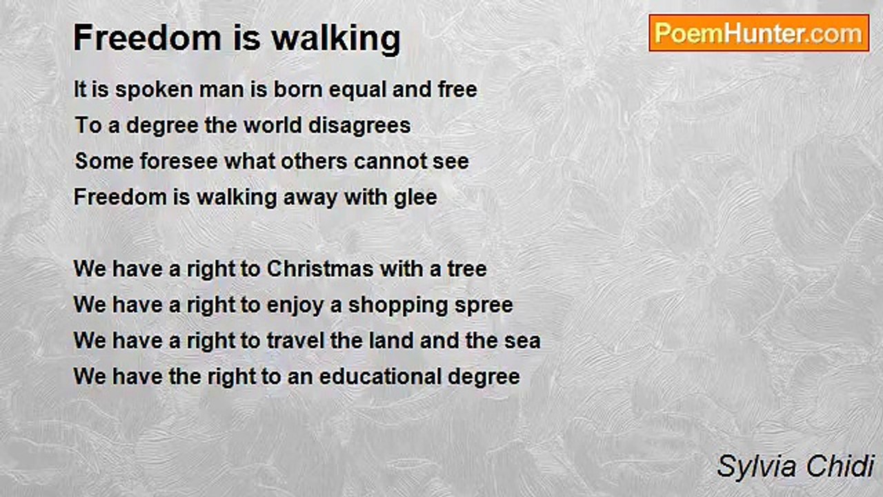 Sylvia Chidi - Freedom is walking