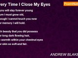 ANDREW BLAKEMORE - Every Time I Close My Eyes