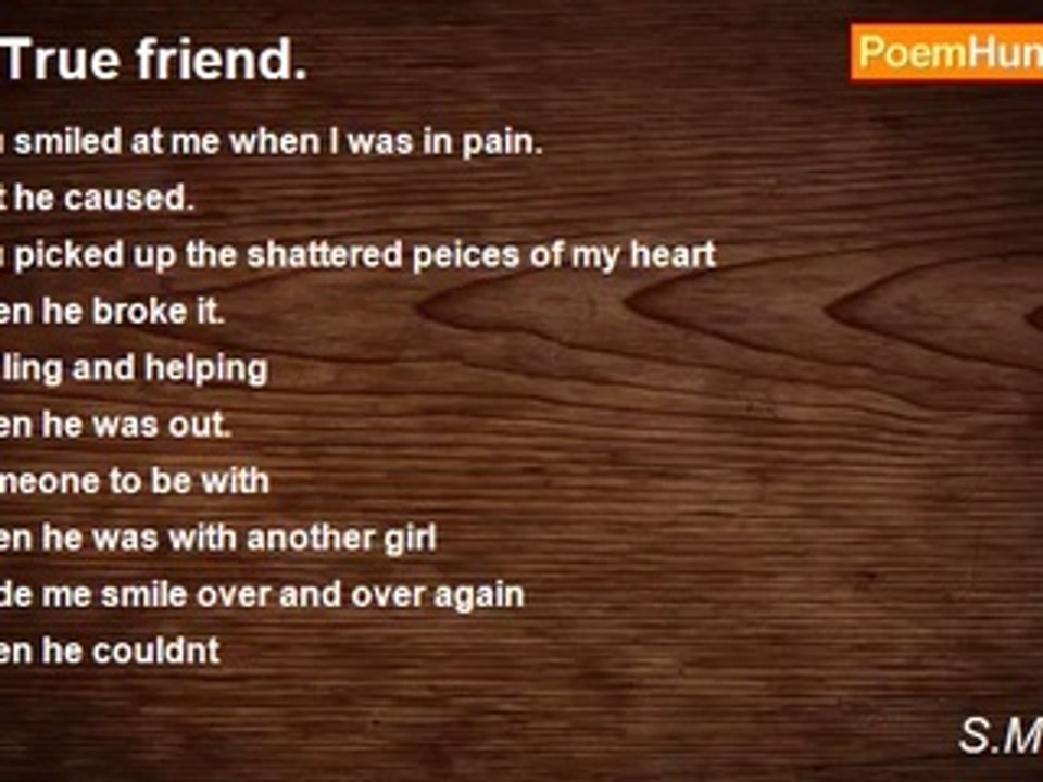 S.M. Riggin - A True friend.