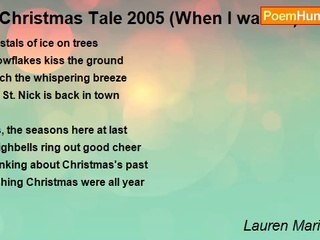 Lauren Marie Ryan - A Christmas Tale 2005 (When I was 12)