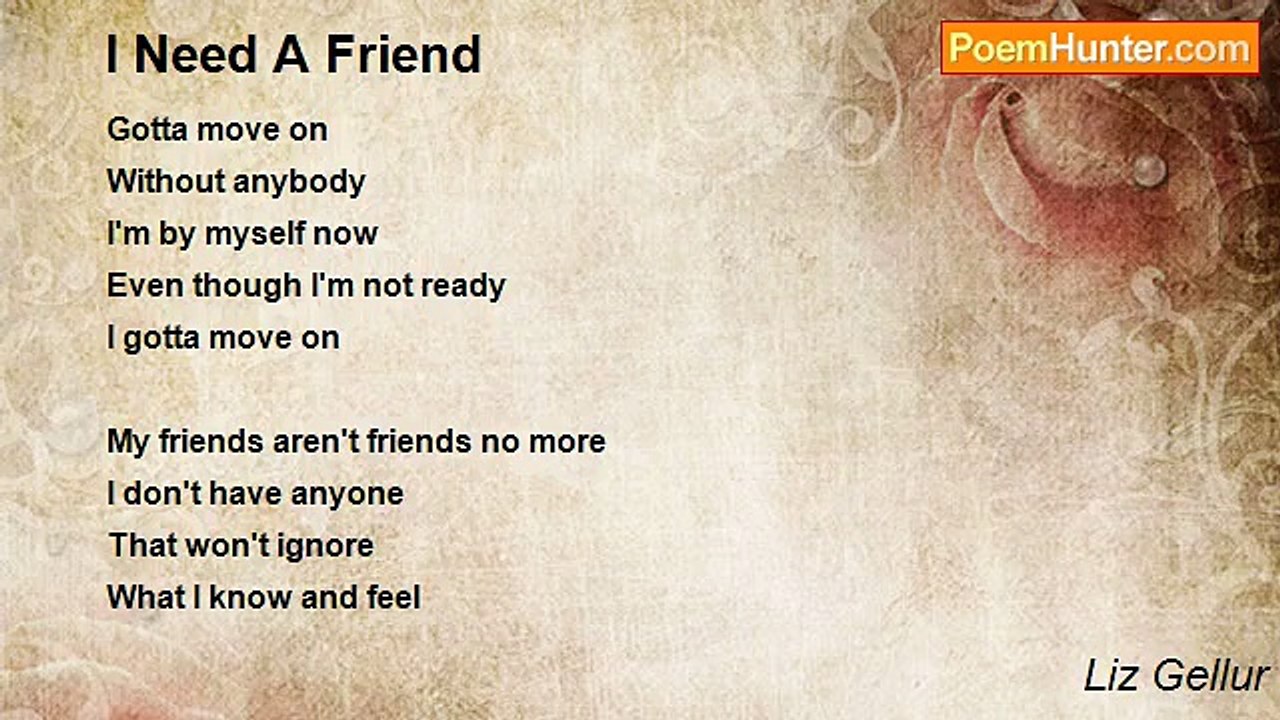 Liz Gellur - I Need A Friend