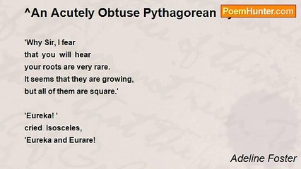 Adeline Foster - ^An Acutely Obtuse Pythagorean Lyric