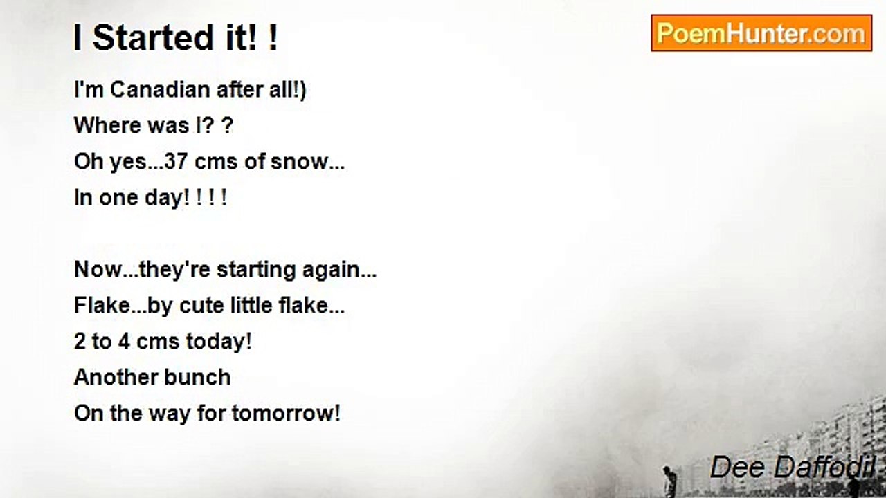 Dee Daffodil - I Started it! !