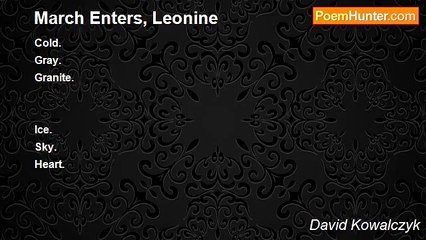 David Kowalczyk - March Enters, Leonine
