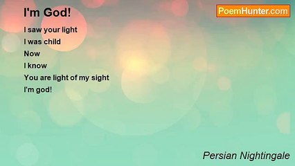 Persian Nightingale - I'm God!