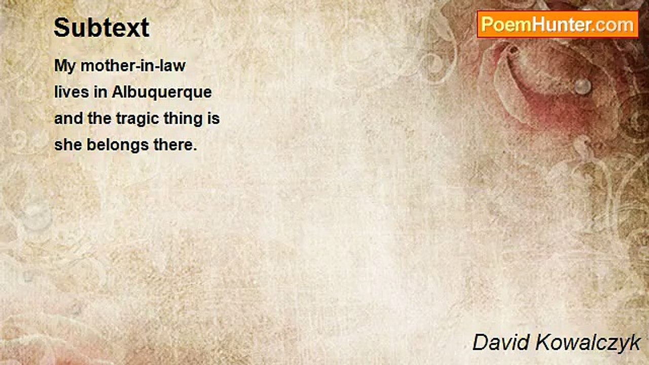 David Kowalczyk - Subtext