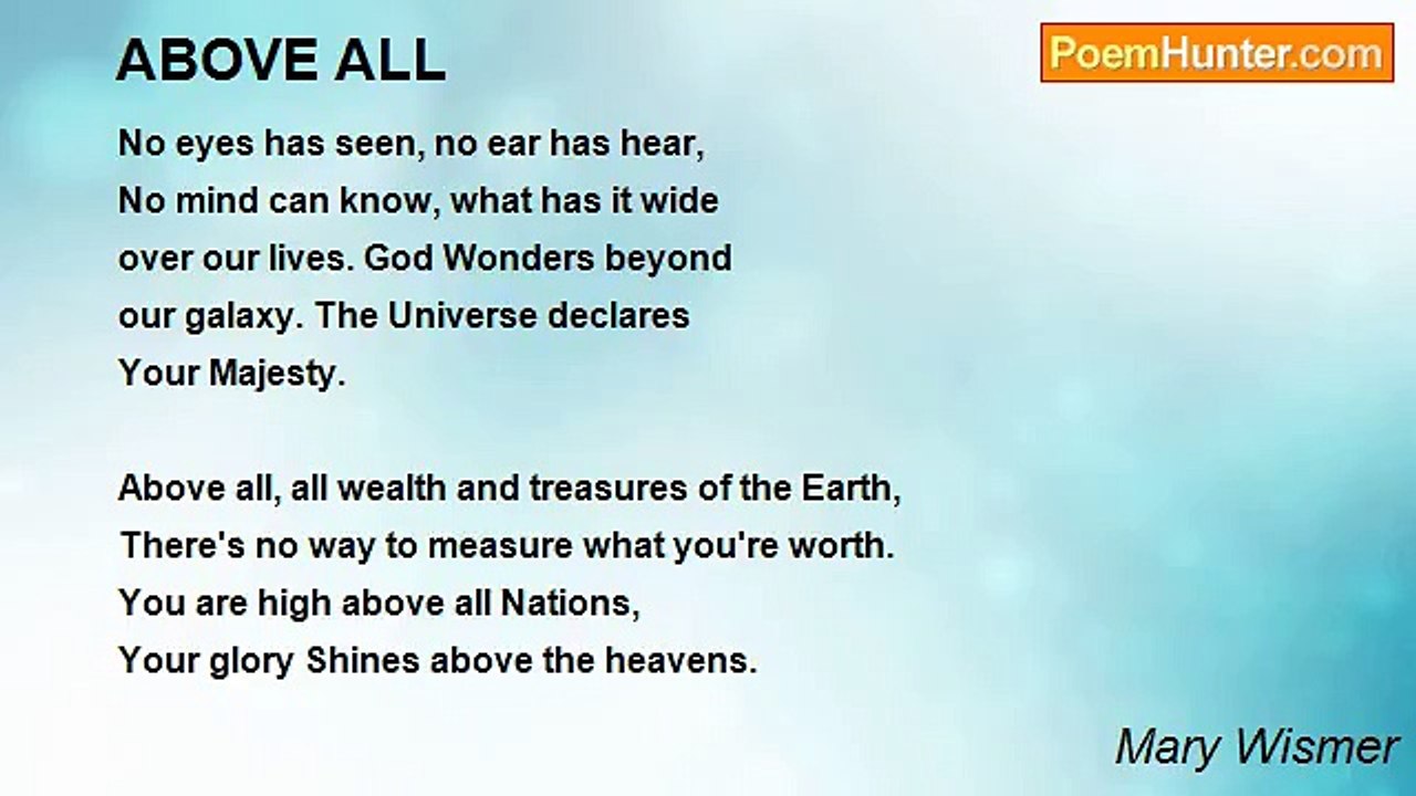 Mary Wismer - ABOVE ALL