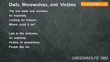 GREENWOLFE 1962 - Owls, Werewolves, and  Victims