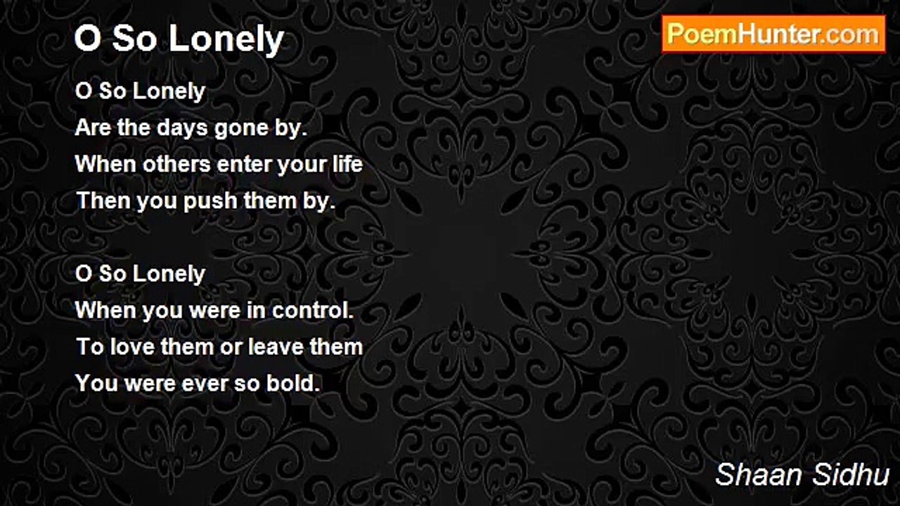 Shaan Sidhu - O So Lonely