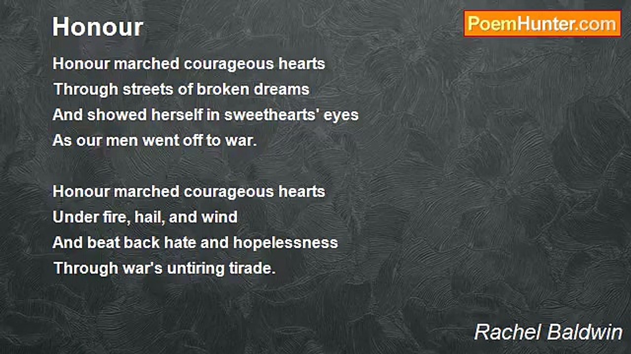 Rachel Baldwin - Honour