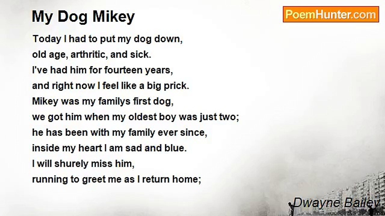 Dwayne Bailey - My Dog Mikey
