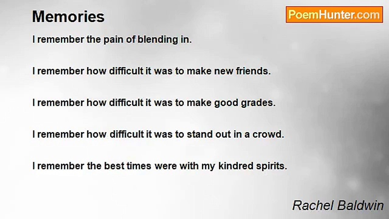 Rachel Baldwin - Memories