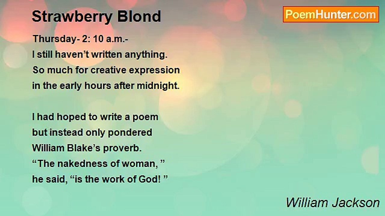 William Jackson - Strawberry Blond