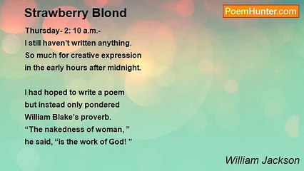 William Jackson - Strawberry Blond