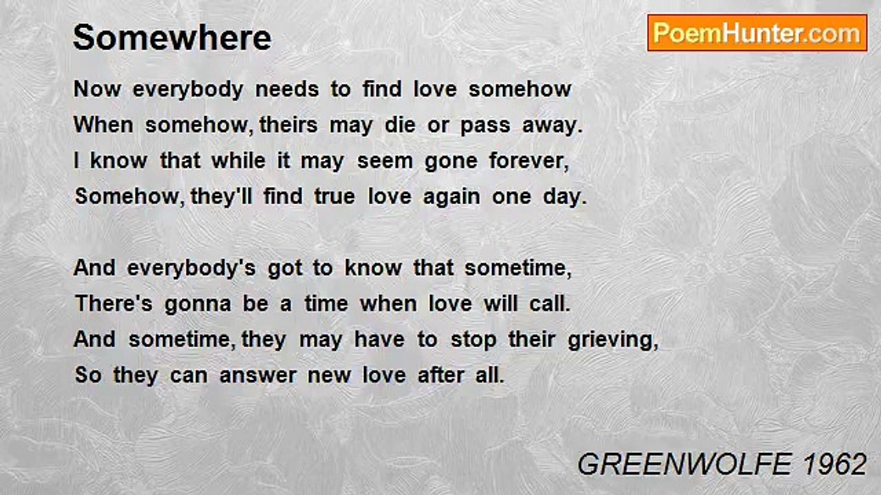 GREENWOLFE 1962 - Somewhere