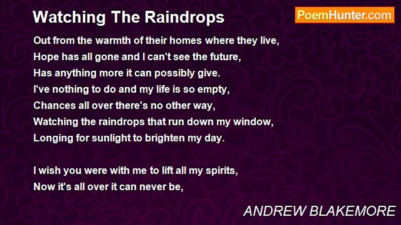 ANDREW BLAKEMORE - Watching The Raindrops