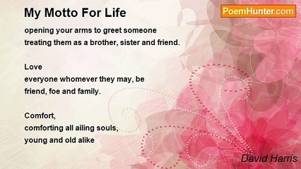 David Harris - My Motto For Life