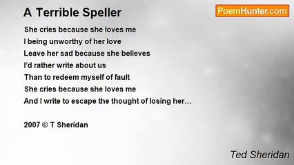 Ted Sheridan - A Terrible Speller